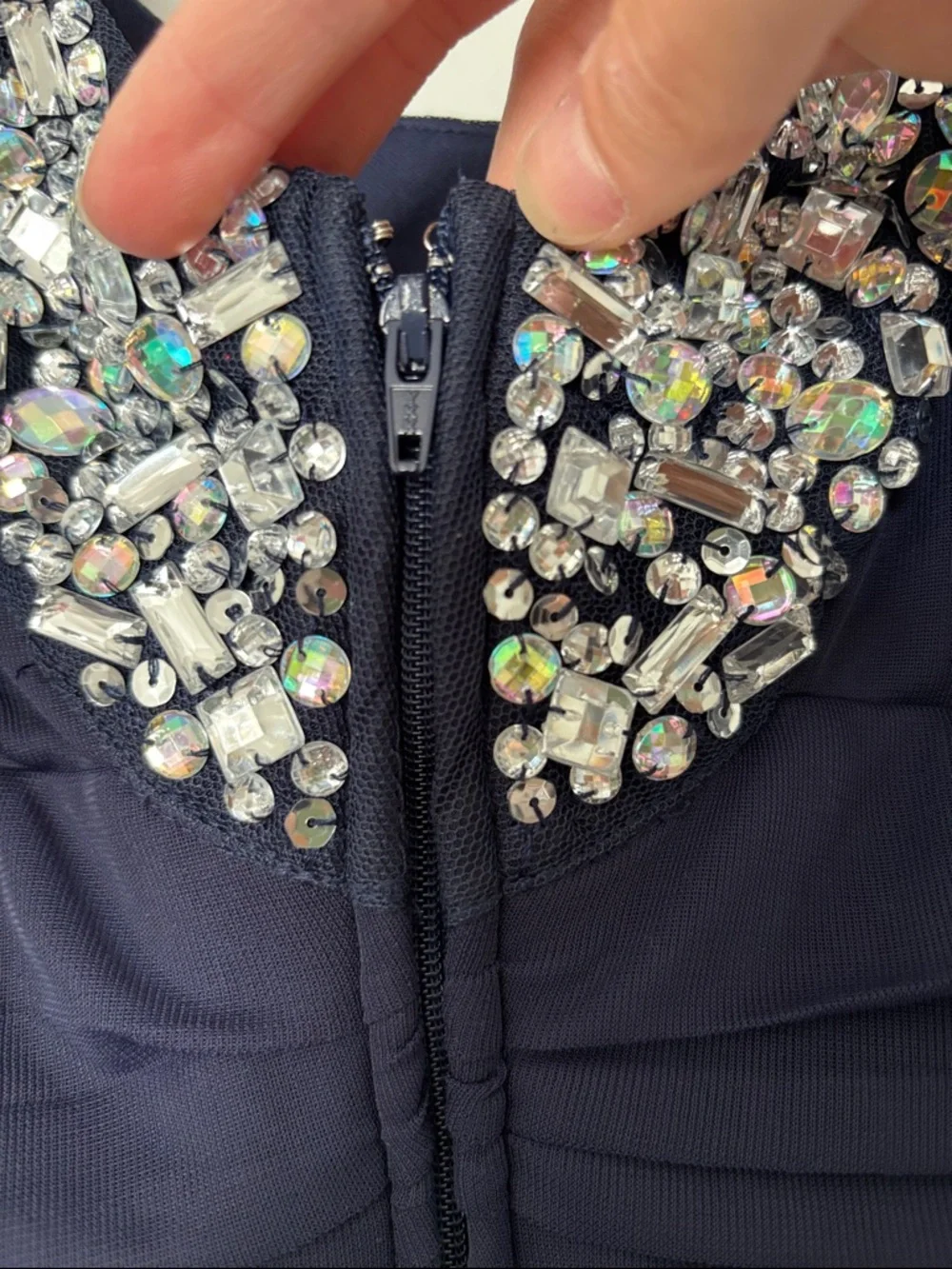 Trixxi Navy Prom Dress - Picture 5 of 7